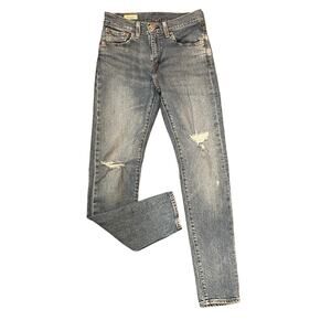 Levi’s 512 Slim Taper Vintage Style Big E Women’s 28 x 32 Distressed Medium Wash